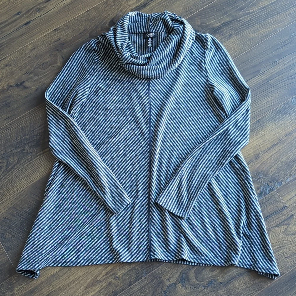 Jones New York Striped Cowl Neck Sweater - Picture 14 of 15